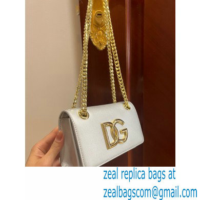 Dolce  &  Gabbana Calfskin 3.5 Chain phone bag Silver